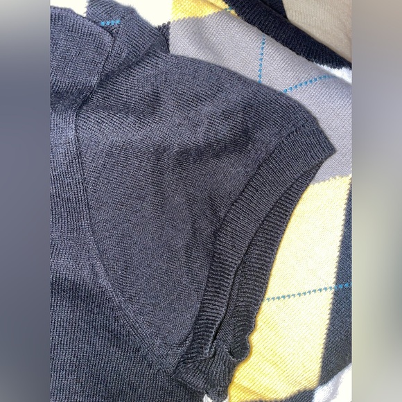 NWT RARE Fred Perry Amy Winehouse Black Yellow Argyle Jumper Dress US 10 UK 14 - Picture 8 of 16